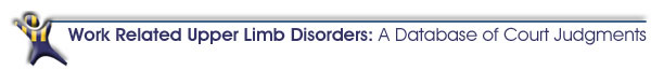 Work Related Upper Limb Disorders